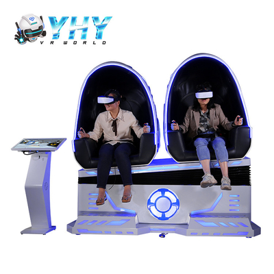Amusement 9D Virtual Reality Egg Chair 3 DOF Simulator Two Player with Back Poke