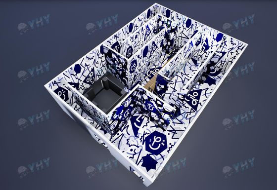 فرار آزاد گردش 9D چند نفره واقعیت مجازی VR تیراندازی سالن داخلی 9D VR برای مرکز خرید