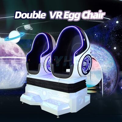 سینمای 9d Egg Vr 2 صندلی پلت فرم واقعیت مجازی شبیه ساز مرکز خرید 360 Vr Egg Chair