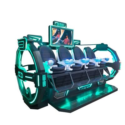 پارک موضوعی سرپوشیده 4 صندلی شبیه ساز سینمای واقعیت مجازی 9D VR سینمای 5D 7D 9D دستگاه بازی واقعیت مجازی