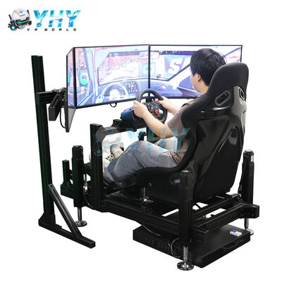 YHY 4DOF Sim Racing Cockpit با ساختار آلومینیومی و شبیه ساز مسابقه حرکت 3 صفحه نمایش