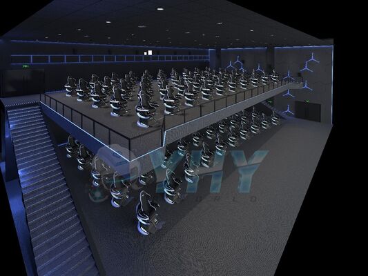 9D VR سینمای متحرک سینمای متحرک 360 تجربه چرخش چند نفره بازی پرژکتور VR جاذبه های سینما