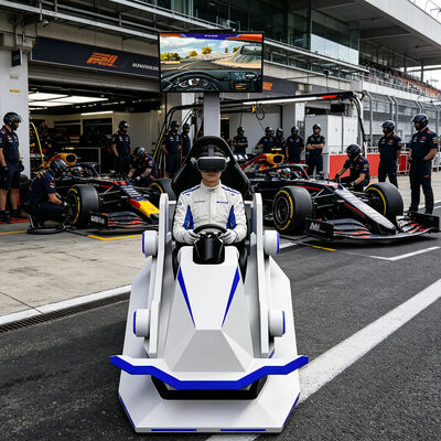 9D Metal VR Racing Simulator ماشین بازی کارتیینگ خودروهای داخلی با تجربه رانندگی VR برای فرودگاه و مراکز خرید