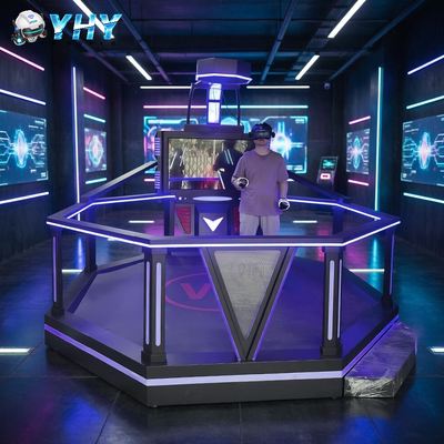 بازیگر تک نفره VR گروه های بازی های بازی ماشین 9D شکار تیراندازی رایگان راه رفتن VR شبیه ساز نبرد اسلحه تیراندازی VR Arena