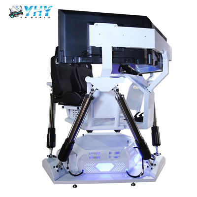 YHY VR Factory Manufacture 6 DOF سیستم عامل مسابقه شبیه ساز 3 صفحه نمایش رانندگی ماشین بازی ماشین بازی ماشین سرگرمی سواری برای 2 بازیکن