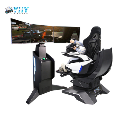 شبیه ساز پویا چرخش 3 DOF 3 صفحه نمایش حرکت ماشین مسابقه رانندگی ماشین بازی