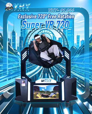شبیه ساز واقعیت مجازی YHY VR 360 درجه، ترن هوایی 720 درجه، تک صندلی، دستگاه شبیه سازی سینمای 9 بعدی در مرکز آرکید
