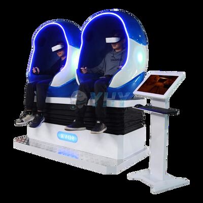 صندلی سینمای تخم 9D VR تجاری با صندلی شبیه ساز VR 2 بازیکن برای پارک های تفریحی و مراکز خرید