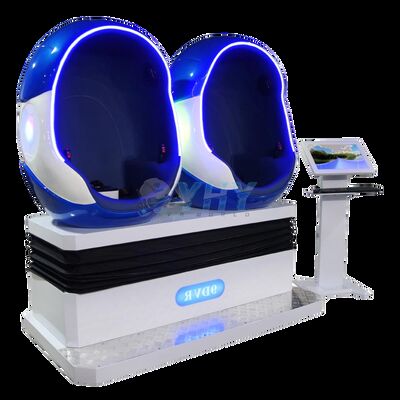 عملکرد آسان 2 صندلی 9d سینما VR تخم مرغ شکل 9d سینما صندلی واقعیت مجازی برای پارک موضوعی/پارک تفریحی