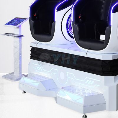 شبیه ساز صندلی تخم مرغ مجازی 9D دستگاه بازی تعاملی 360 درجه تجهیزات بازی VR دو نفره