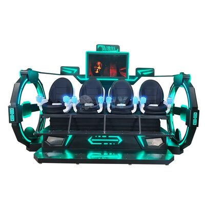 بازی تیراندازی صندلی سینما 9D VR در فضای داخلی 4 صندلی پارک موضوعی VR برای مراکز خرید
