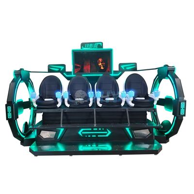 پارک موضوعی سرپوشیده 4 صندلی شبیه ساز سینمای واقعیت مجازی 9D VR سینمای 5D 7D 9D دستگاه بازی واقعیت مجازی