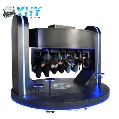 3 بازیکن 9D roller coaster Virtual Reality VR Game Machine Simulator با 21 اینچ صفحه لمسی دستگاه VR برای سرگرمی خانوادگی