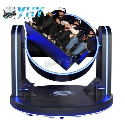 VR بازی چرخش 360 roller coaster برای 3 صندلی صندلی پایه ماشین VR شبیه ساز برای سه بازیکن در پارک تفریحی