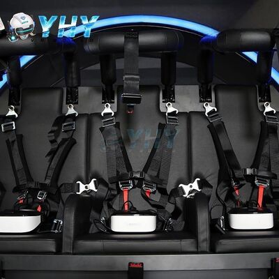 3 بازیکن 9D roller coaster Virtual Reality VR Game Machine Simulator با 21 اینچ صفحه لمسی دستگاه VR برای سرگرمی خانوادگی