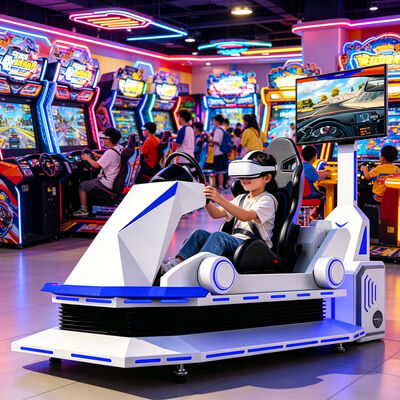 9D Metal VR Racing Simulator ماشین بازی کارتیینگ خودروهای داخلی با تجربه رانندگی VR برای فرودگاه و مراکز خرید