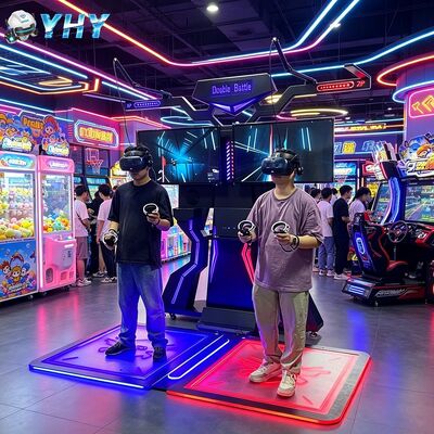 2 بازیکن FPS VR کات واکر آرکد تردمیل ماشین 9D VR شبیه ساز راه رفتن پلت فرم