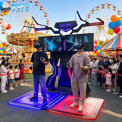 شبیه‌ساز پیاده‌روی 2 نفره در فضای باز واقعیت مجازی و ماشین تردمیل آموزشی VR Walker Arcade