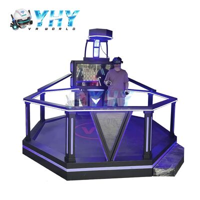 بازی های VR تعاملی شبیه ساز 9D واقعیت مجازی 1 بازیکن فضای بزرگ HTC 9D VR شبیه ساز برای پارک بازی VR