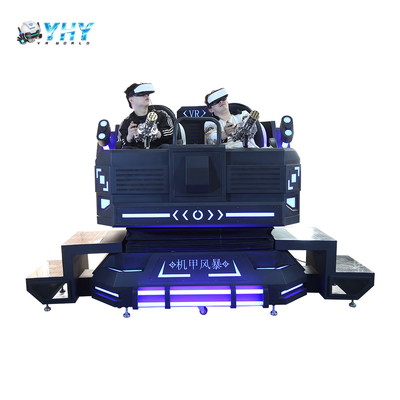YHY 9D VR شبیه ساز واقعیت مجازی سینما ماشین سرگرمی داخلی 2 صندلی Mecha Warrior