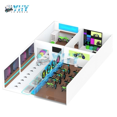 واقعیت مجازی تعاملی 6 صندلی 9D VR سوار شدن موتورسیکلت ماشین برای کودکان و بزرگسالان