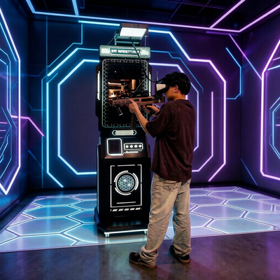 فروش داغ تجاری 9D VR Shoot Simulator Machine بازی تیراندازی VR تعاملی برای مرکز بازی