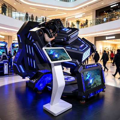 High Traffic 360 VR Motion Arcade Equipment با صفحه نمایش زنده خارجی 32 اینچی